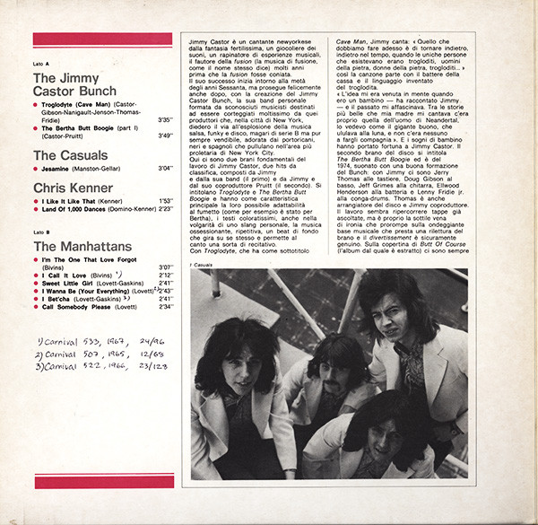 The Jimmy Castor Bunch / The Casuals / Chris Kenner / The Manhattans*-1