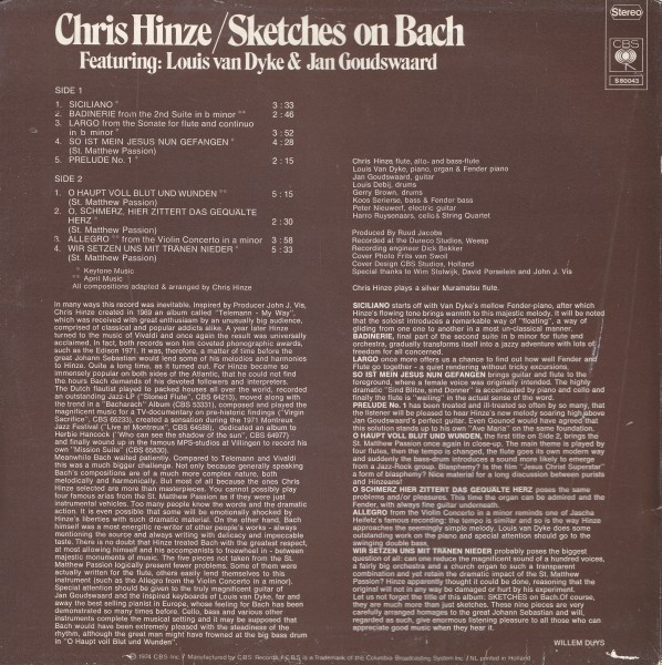 Chris Hinze Featuring: Louis Van Dyke* & Jan Goudswaard-1