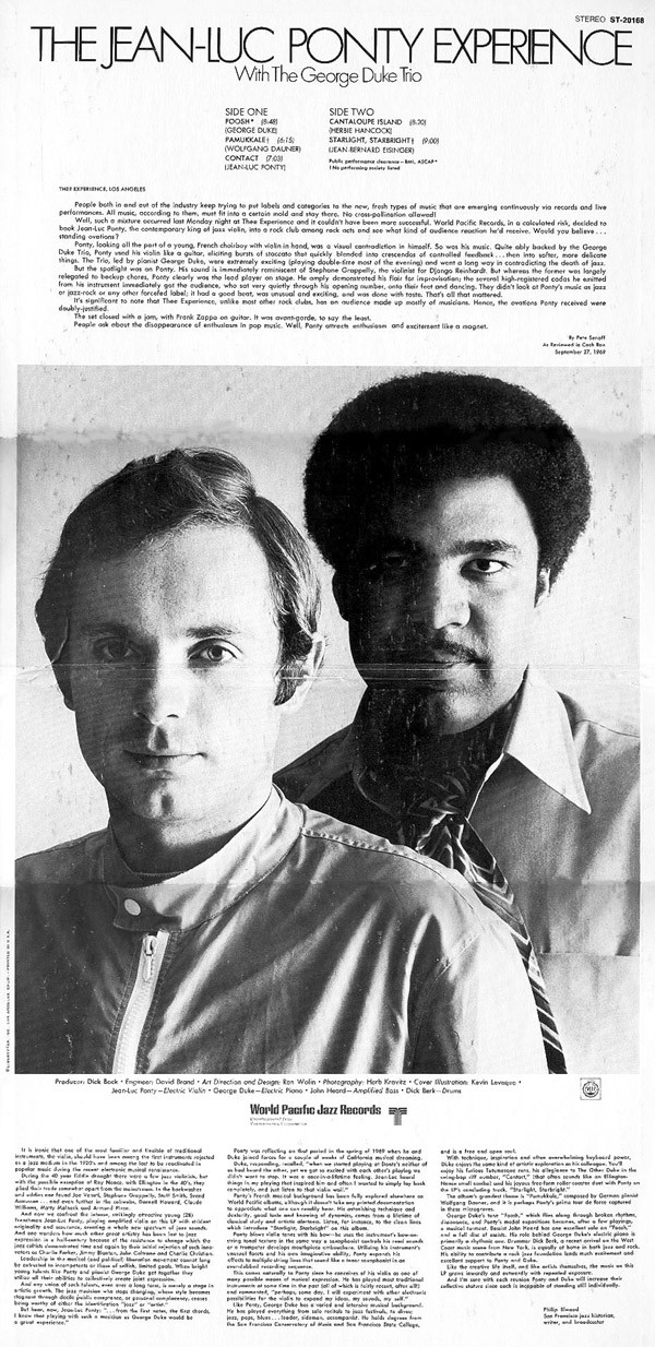 Jean-Luc Ponty "Experience" With George Duke Trio-1
