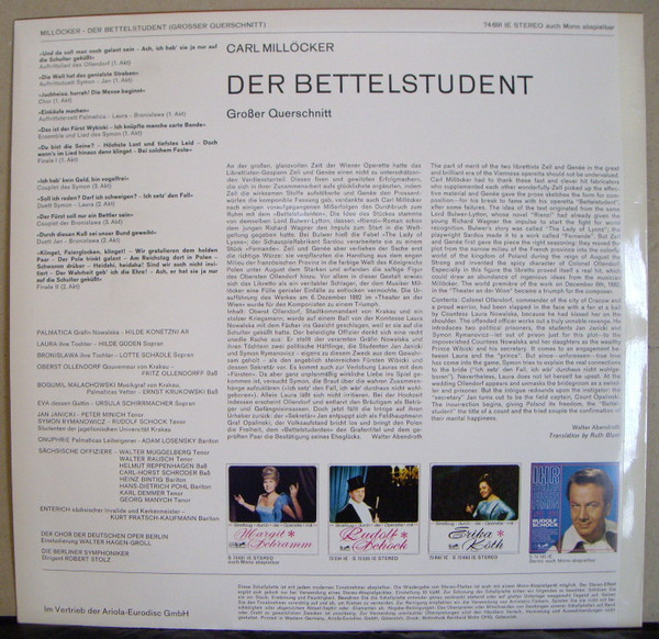 Carl Millöcker, Hilde Güden, Rudolf Schock, Hilde Konetzni, Fritz Ollendorff, Lotte Schädle, Peter Minich, Robert Stolz-1