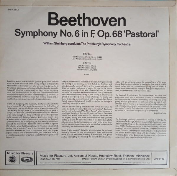 Ludwig van Beethoven, William Steinberg Conducts Pittsburgh Symphony Orchestra-1