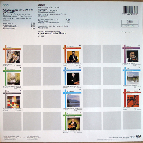 Felix Mendelssohn-Bartholdy, Boston Symphony Orchestra, Charles Munch-1