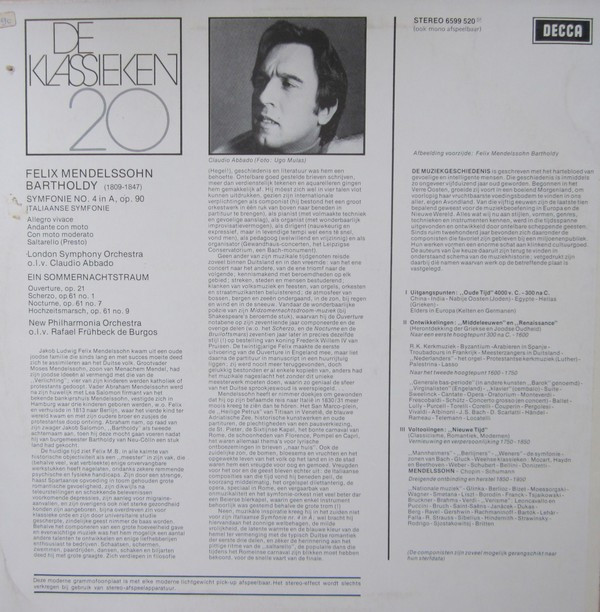 Felix Mendelssohn-Bartholdy - London Symphony Orchestra • Claudio Abbado • New Philharmonia Orchestra • Rafael Frühbeck De Burgos-1