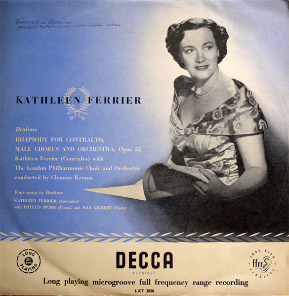Johannes Brahms - Kathleen Ferrier With London Philharmonic Choir And London Philharmonic Orchestra Conducted By Clemens Krauss-0