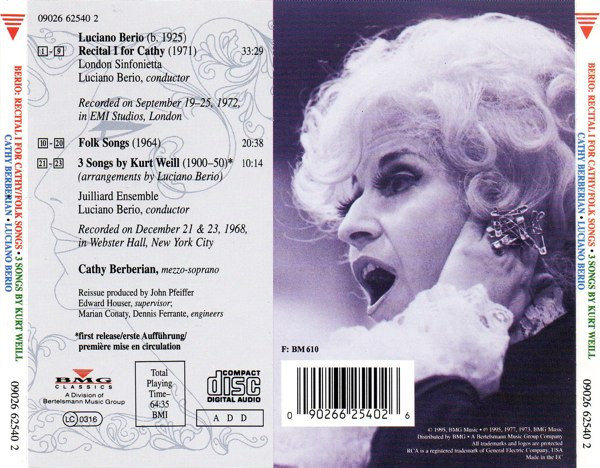 Luciano Berio - Cathy Berberian, Kurt Weill-1