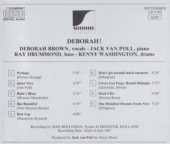 Deborah Brown - Jack van Poll, Ray Drummond, Kenny Washington-1
