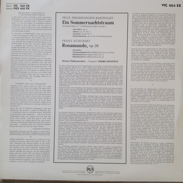 Felix Mendelssohn-Bartholdy, Franz Schubert, Wiener Philharmoniker, Pierre Monteux-1