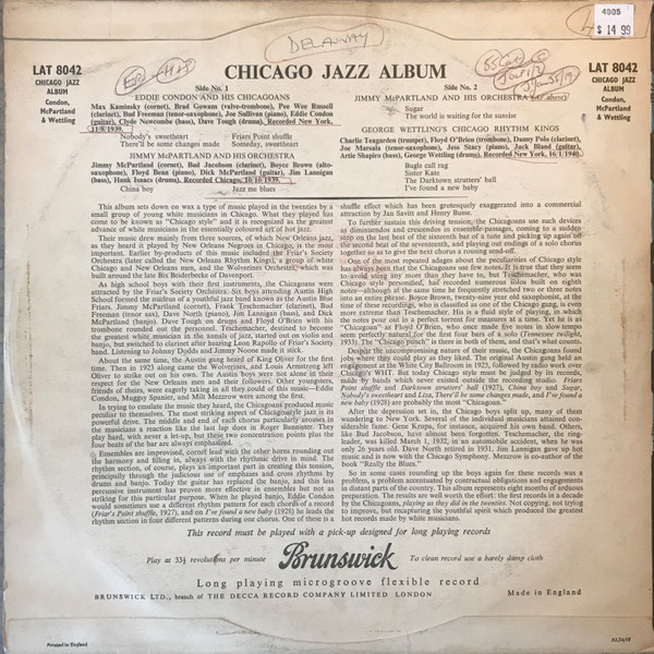 Eddie Condon And His Chicagoans, Jimmy McPartland And His Orchestra, George Wettling's Chicago Rhythm Kings-1