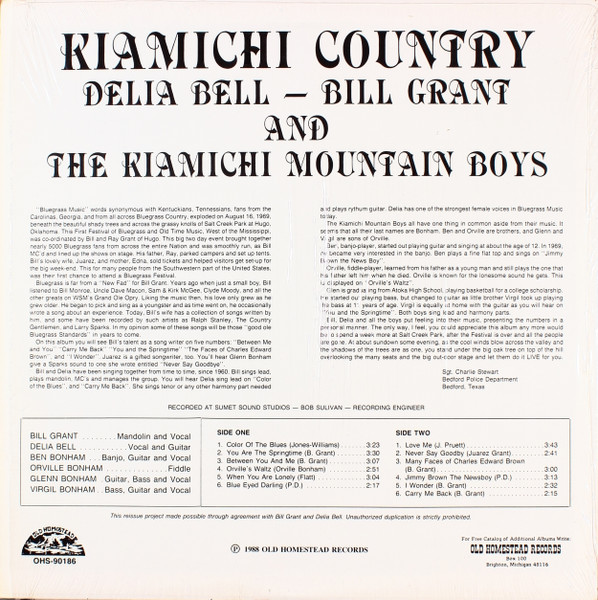 Delia Bell & Bill Grant (2) And The Kiamichi Mountain Boys-1