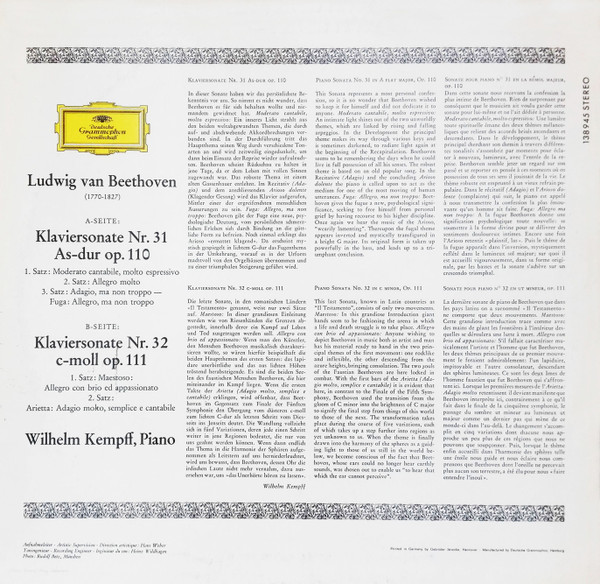 Ludwig Van Beethoven, Wilhelm Kempff-1