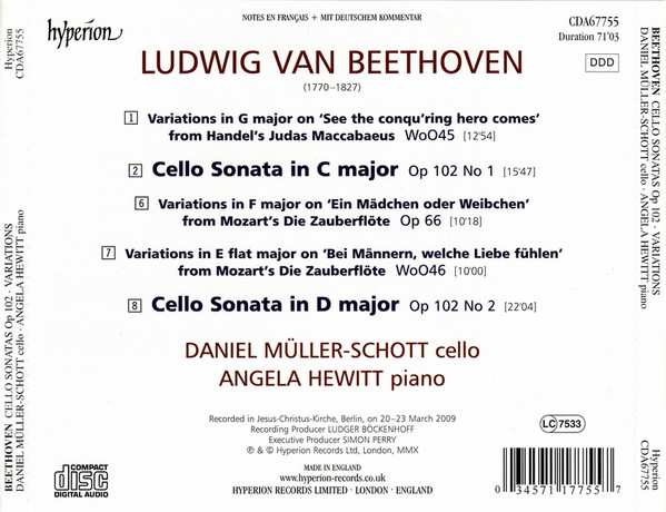 Ludwig van Beethoven, Daniel Müller-Schott, Angela Hewitt-1