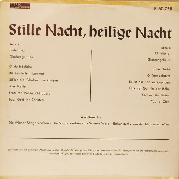 Die Wiener Sängerknaben, Die Sängerknaben Vom Wienerwald, Esther Réthy-1
