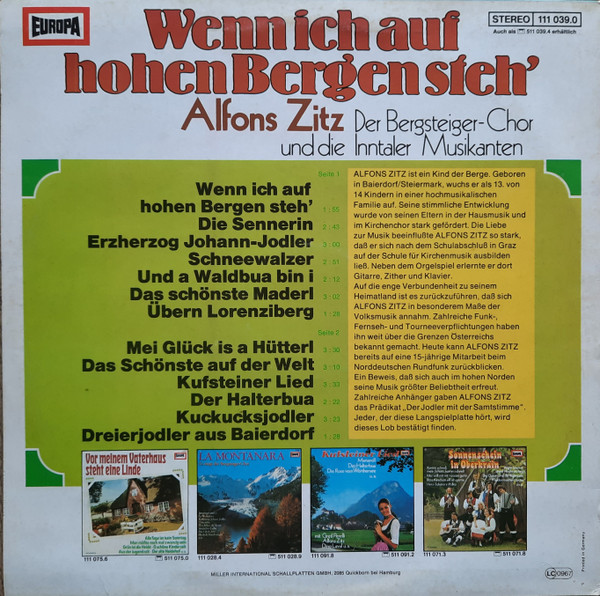 Alfons Zitz Und Der Bergsteiger-Chor-1