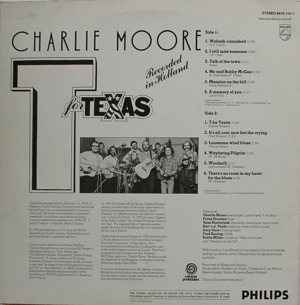 Charlie Moore, Bluegrass Clodhoppers-1