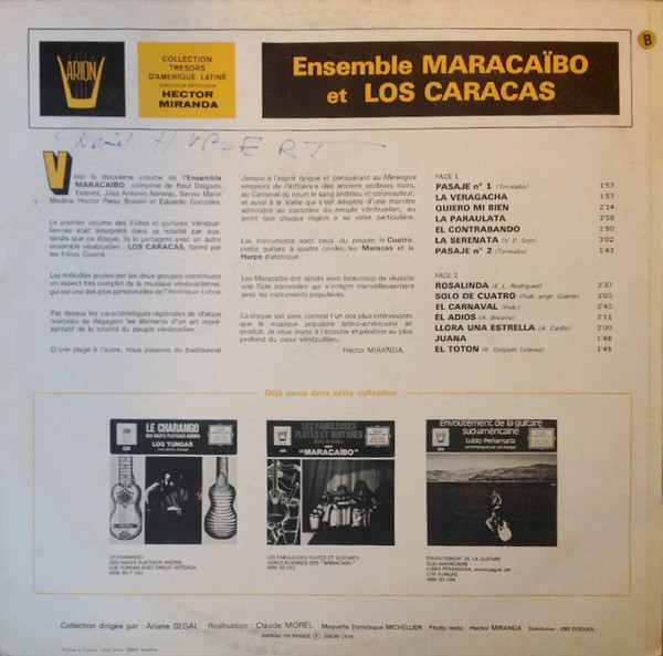 Ensemble Maracaïbo Et Los Caracas-1