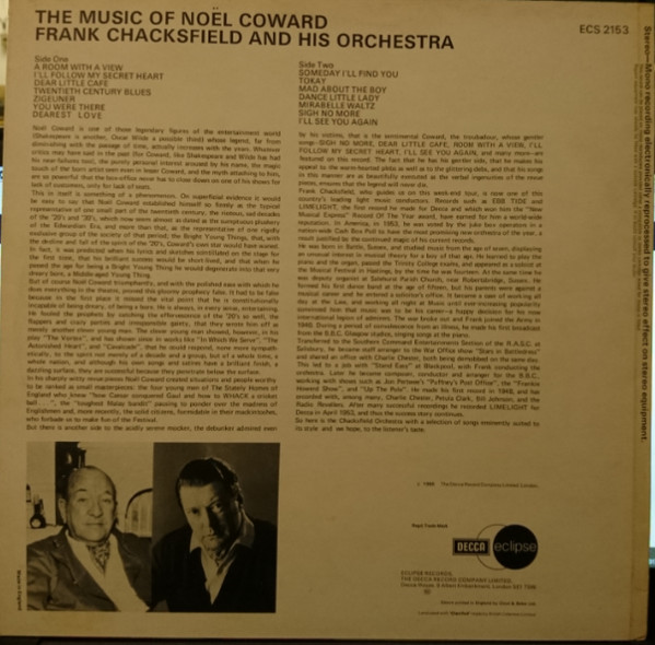 Frank Chacksfield & His Orchestra, Noël Coward-1