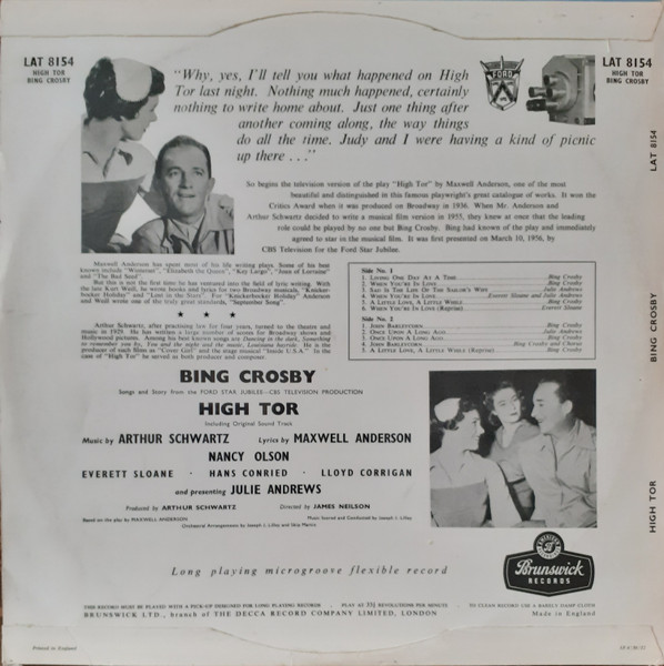 Bing Crosby, Arthur Schwartz, Maxwell Anderson, Everett Sloane, Julie Andrews-1