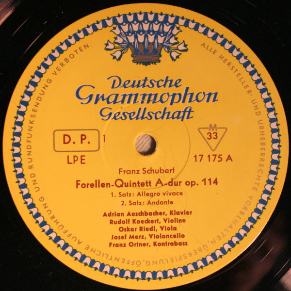 Franz Schubert - Adrian Aeschbacher • Rudolf Koeckert • Oskar Riedl • Josef Merz • Franz Ortner-1