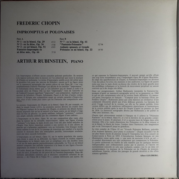 Frédéric Chopin, Arthur Rubinstein-1