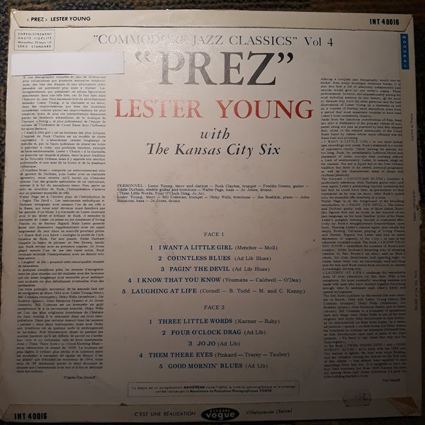 Lester Young With Kansas City Six-1