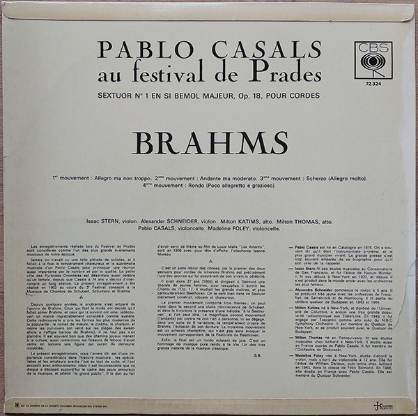 Johannes Brahms - Pablo Casals-1