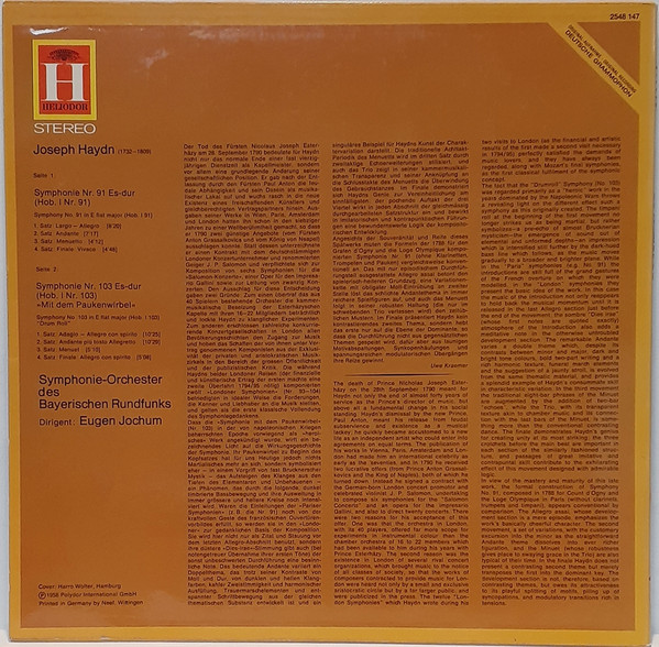 Joseph Haydn, Symphonie-Orchester Des Bayerischen Rundfunks, Eugen Jochum-1