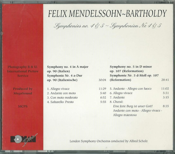 Felix Mendelssohn-Bartholdy - London Symphony Orchestra (2) Conducted By Alfred Scholz-1