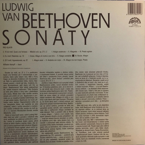 Ludwig van Beethoven, Wilhelm Kempff-1
