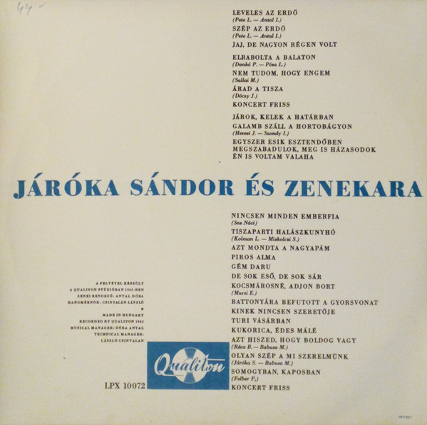 Járóka Sándor És Zenekara-1