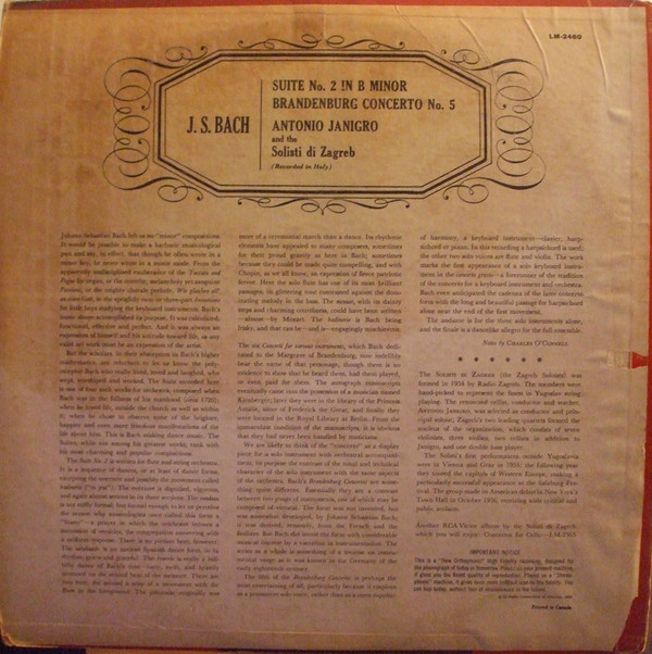 Johann Sebastian Bach, Antonio Janigro And The Zagrebački Solisti-1