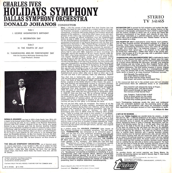 Charles Ives, Dallas Symphony Orchestra, Donald Johanos-1