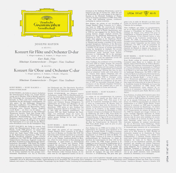 Joseph Haydn, Kurt Redel ∙ Kurt Kalmus ∙ Münchener Kammerorchester ∙ Hans Stadlmair-1