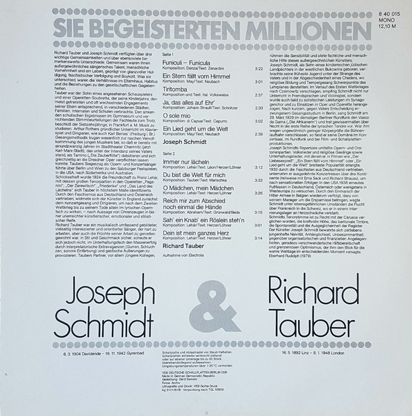 Joseph Schmidt & Richard Tauber-1