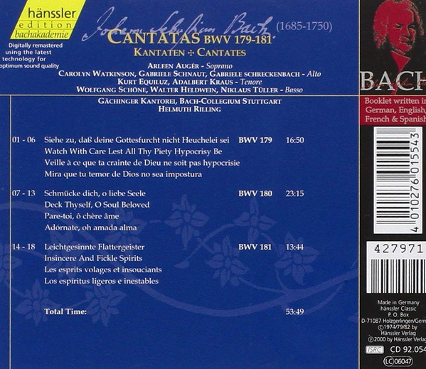 Johann Sebastian Bach / Bach-Ensemble, Helmuth Rilling-1