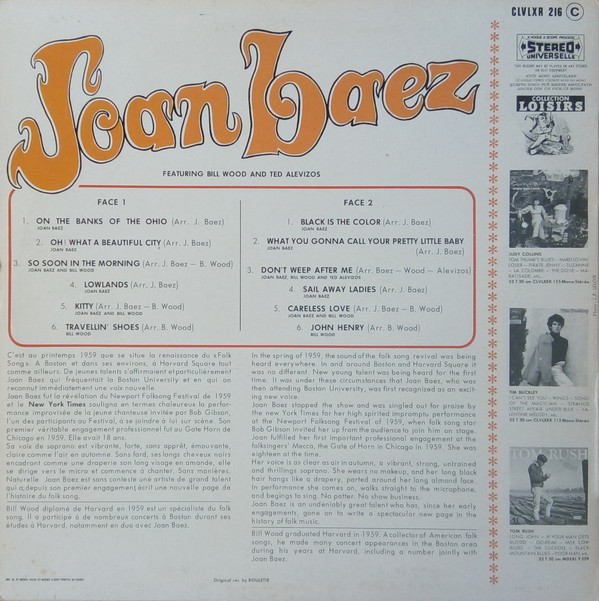 Joan Baez Featuring Bill Wood (5) And Ted Alevizos-1