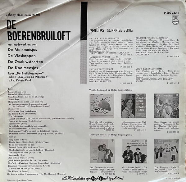 De Melkmeisjes, De Vlaskoppen, De Zwaluwstaartjes En De Koolmeesjes Met Het Koor: De Bruiloftsgangers En Het Orkest Toeteren Na Ploeteren o.l.v.: Kobus Knol-1