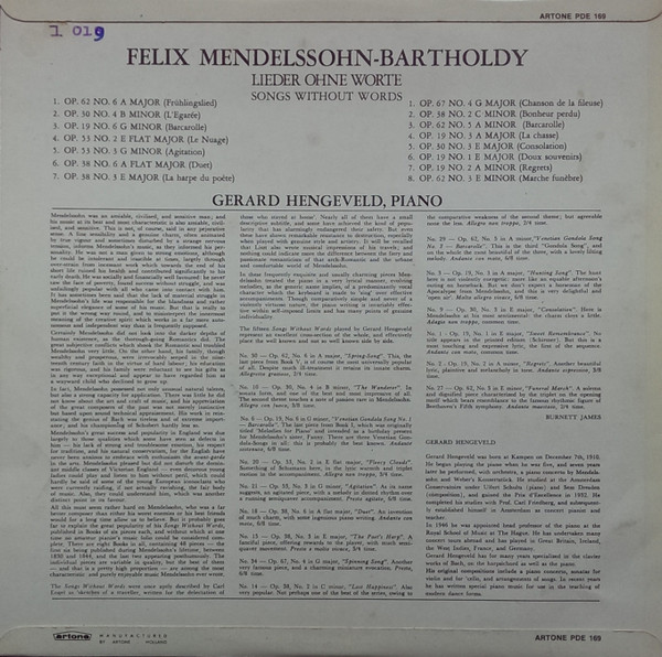 Felix Mendelssohn-Bartholdy Piano Gerard Hengeveld-1