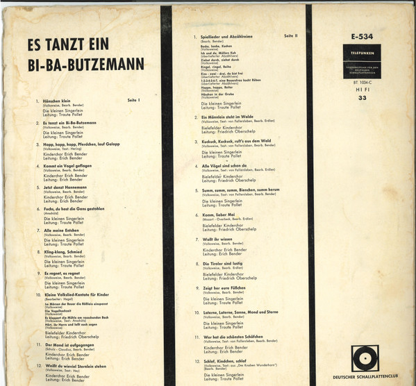 Die Kleinen Singerlein, Kinderchor Erich Bender, Der Bielefelder Kinderchor-1