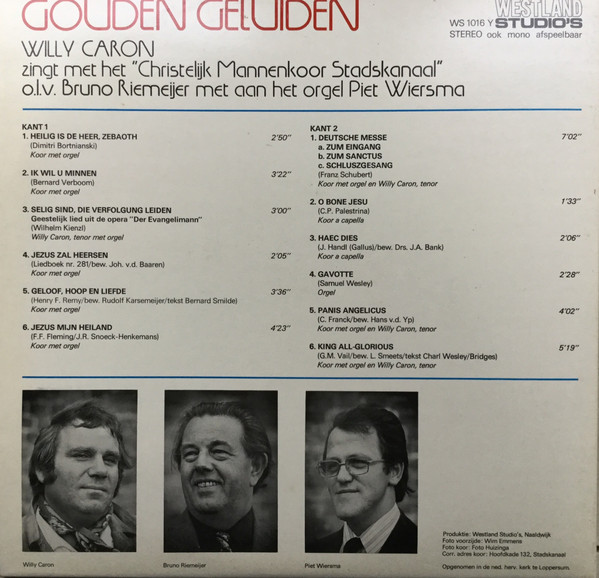Christelijk Mannenkoor Stadskanaal, Willy Caron-1