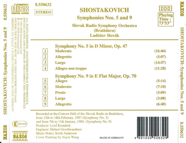 Dmitri Shostakovich – Slovak Radio Symphony Orchestra, Ladislav Slovák-1