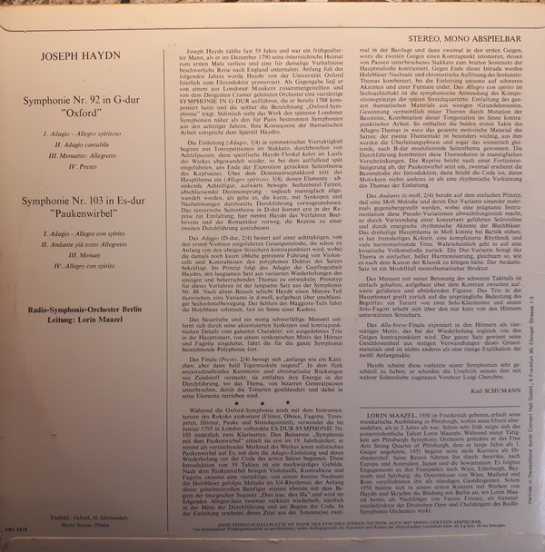 Joseph Haydn, Radio-Symphonie-Orchester Berlin, Lorin Maazel-1