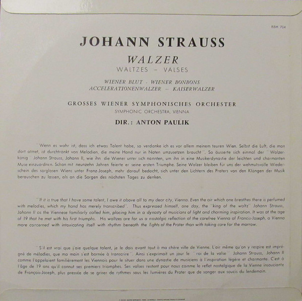 Johann Strauss Jr., Wiener Symphoniker, Anton Paulik-1