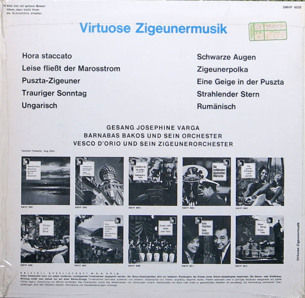 Barnabas Bakos Orchester Und Zigeunerorchester Vesco D'Orio-1