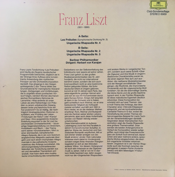 Franz Liszt - Berliner Philharmoniker Dirigent: Herbert von Karajan-1