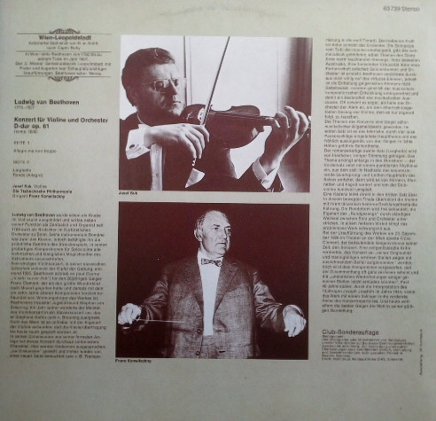 Ludwig van Beethoven - Josef Suk, The Czech Philharmonic Orchestra Dirigent Franz Konwitschny-1