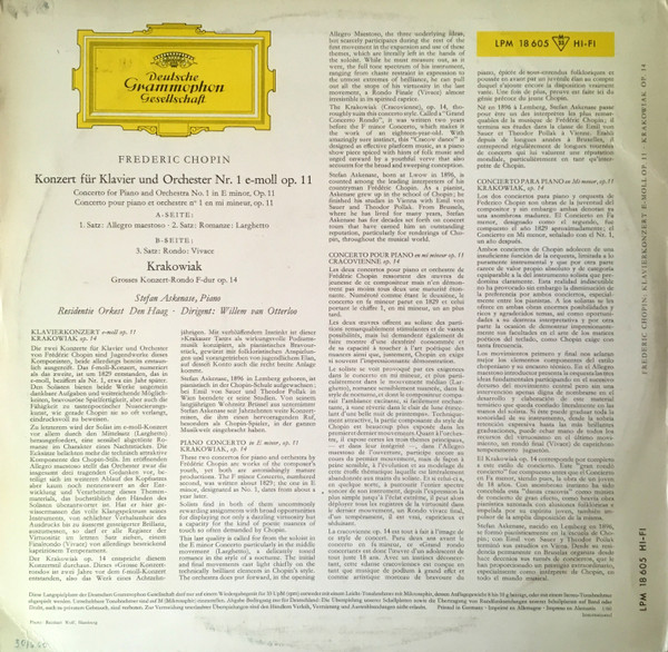 Frédéric Chopin, Stefan Askenase · Residentie Orkest · Willem van Otterloo-1