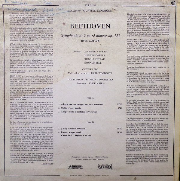 Ludwig van Beethoven – London Symphony Orchestra, Josef Krips-1