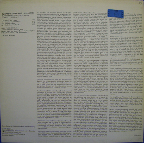 Johannes Brahms - Juilliard String Quartet / Leon Fleisher-1