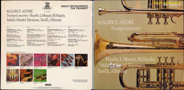 Joseph Haydn, Leopold Mozart, Michael Haydn, Gottfried Heinrich Stölzel, Georg Friedrich Händel, Georg Philipp Telemann, Giuseppe Torelli, Tomaso Albinoni - Maurice André-1