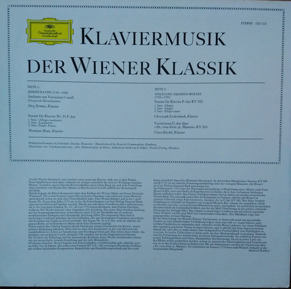 Joseph Haydn, Wolfgang Amadeus Mozart - Clara Haskil, Jörg Demus, Monique Haas, Christoph Eschenbach-1